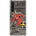 DC Comics The Flash Vintage Action pose pattern Galaxy S23 Plus Clear Case