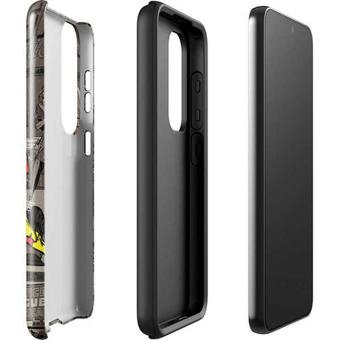 DC Comics The Flash Vintage Action pose pattern Galaxy S23 Plus Pro Case