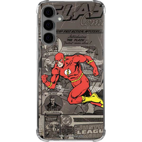 DC Comics Flash Mixed Media Galaxy S24 Plus Clear Case