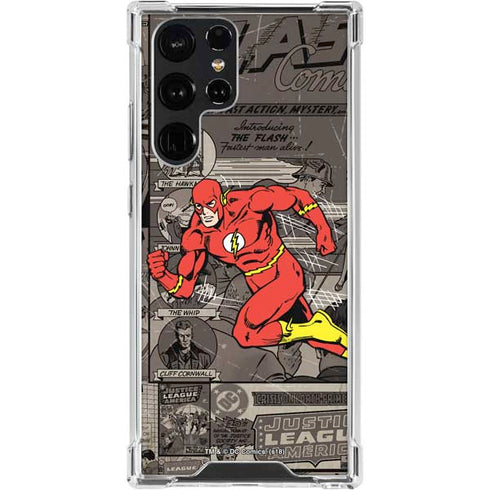 DC Comics Flash Mixed Media Galaxy S24 Ultra Clear Case