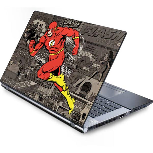 DC Comics The Flash Vintage Action pose pattern Generic Laptop Skin