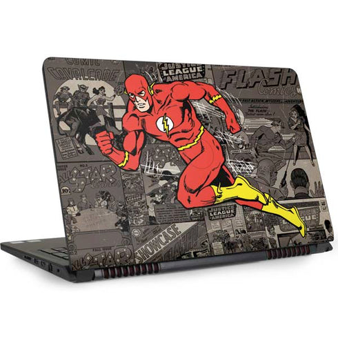 DC Comics The Flash Vintage Action pose pattern Dell Inspiron Skin