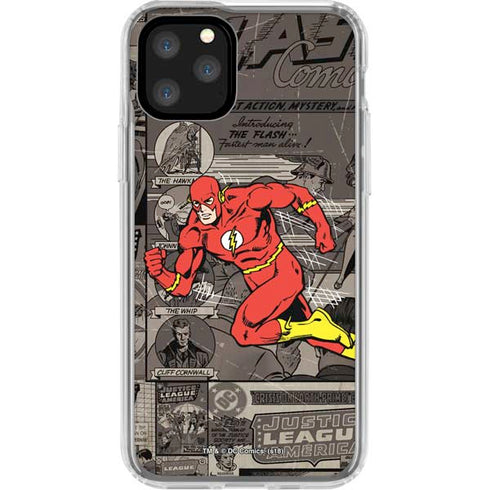 DC Comics Flash Mixed Media iPhone 11 Pro Clear Case