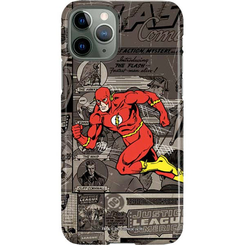 DC Comics The Flash Vintage Action pose pattern iPhone 11 Pro Lite Case