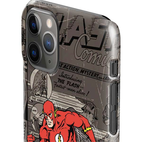 DC Comics The Flash Vintage Action pose pattern iPhone 11 Pro Lite Case