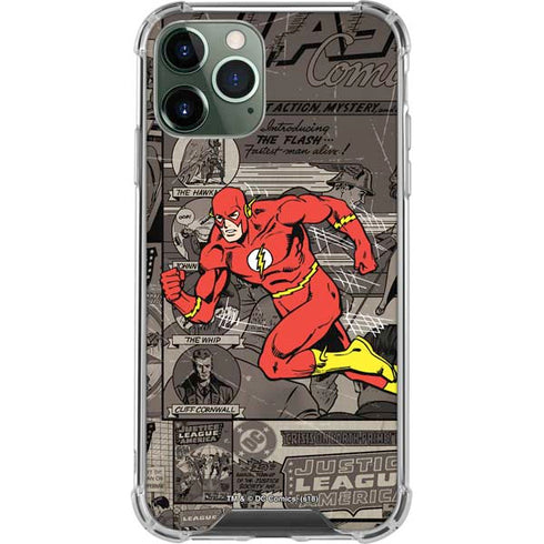 DC Comics Flash Mixed Media iPhone 11 Pro Max Clear Case