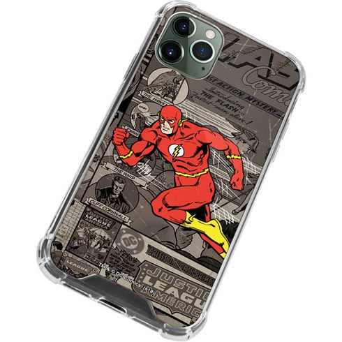 DC Comics Flash Mixed Media iPhone 11 Pro Max Clear Case