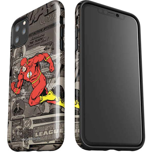 DC Comics The Flash Vintage Action pose pattern iPhone 11 Pro Max Impact Case