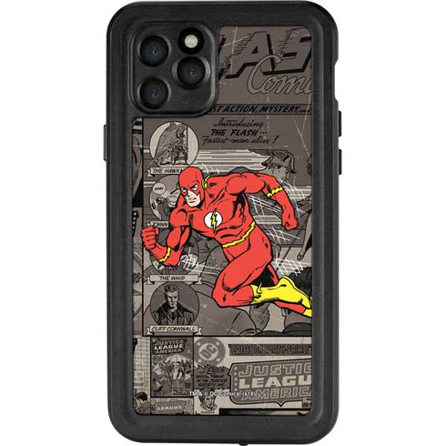 DC Comics The Flash Vintage Action pose pattern iPhone 11 Pro Waterproof Case