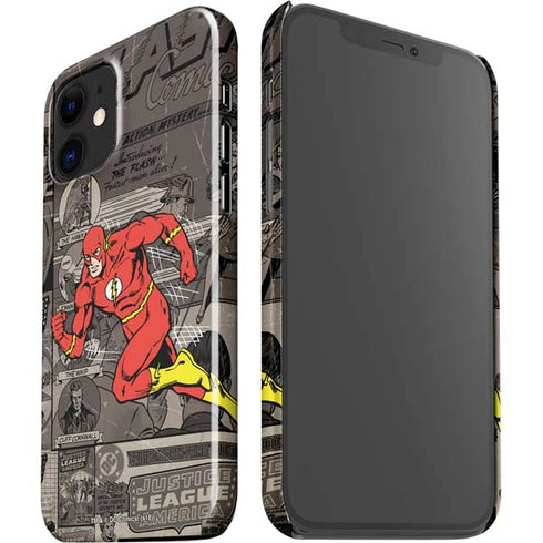DC Comics The Flash Vintage Action pose pattern iPhone 12 Mini Lite Case