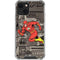 DC Comics The Flash Vintage Action pose pattern iPhone 13 Mini Clear Case