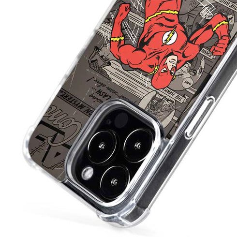 DC Comics The Flash Vintage Action pose pattern iPhone 13 Pro MagSafe Case