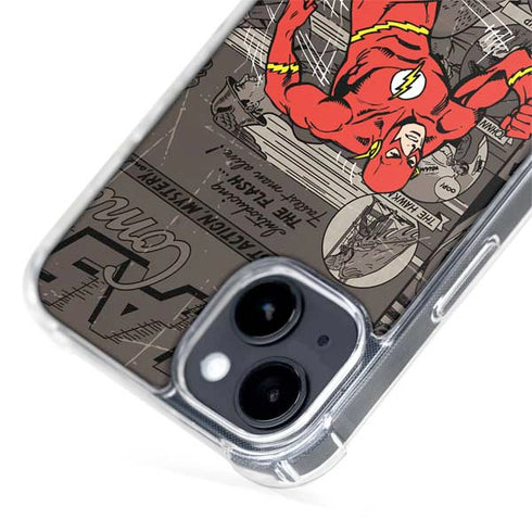 DC Comics Flash Mixed Media iPhone 15 MagSafe Case