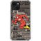 DC Comics The Flash Vintage Action pose pattern iPhone 14 Plus Clear Case
