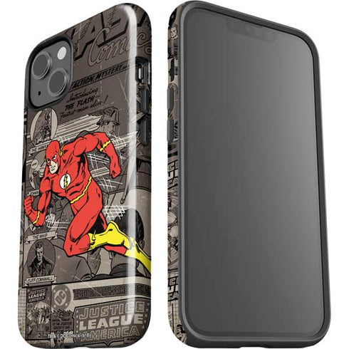 DC Comics The Flash Vintage Action pose pattern iPhone 14 Impact Case