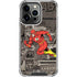 DC Comics The Flash Vintage Action pose pattern iPhone 14 Pro Clear Case