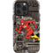 DC Comics The Flash Vintage Action pose pattern iPhone 14 Pro Impact Case