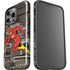DC Comics The Flash Vintage Action pose pattern iPhone 14 Pro Impact Case