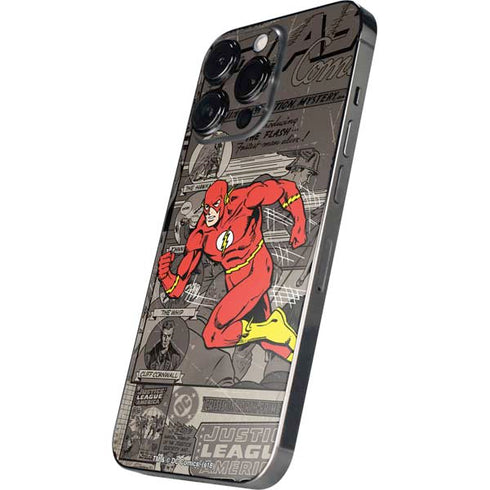 DC Comics The Flash Vintage Action pose pattern iPhone 14 Pro Max Skin