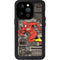 DC Comics The Flash Vintage Action pose pattern iPhone 14 Pro Waterproof Case