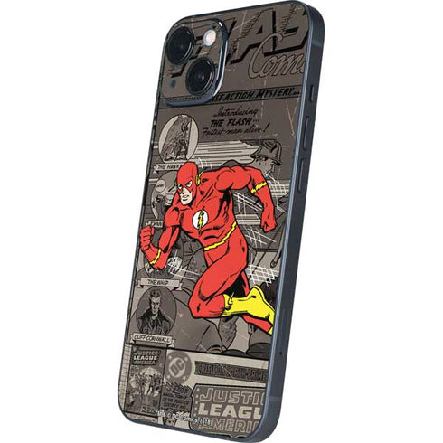 DC Comics The Flash Vintage Action pose pattern iPhone 14 Skin