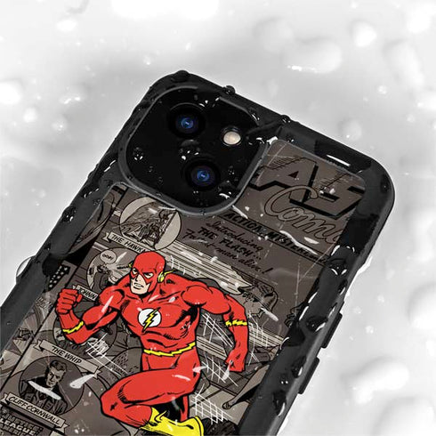 DC Comics Flash Mixed Media iPhone 15 Plus Waterproof Case
