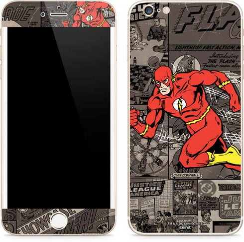 DC Comics The Flash Vintage Action pose pattern iPhone 6/6s Plus Skin