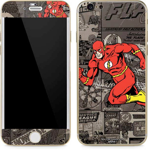 DC Comics The Flash Vintage Action pose pattern iPhone 6/6s Skin