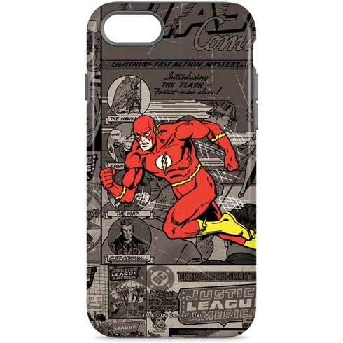 DC Comics The Flash Vintage Action pose pattern iPhone 7 Pro Case