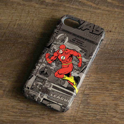 DC Comics The Flash Vintage Action pose pattern iPhone 7 Pro Case