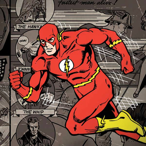 DC Comics The Flash Vintage Action pose pattern iPhone X Pro Case