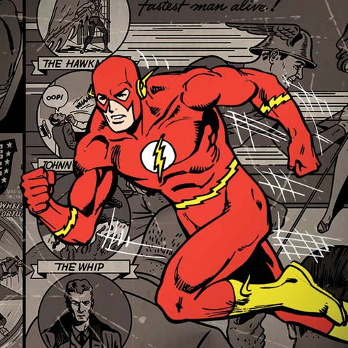 DC Comics The Flash Vintage Action pose pattern iPhone X Skin