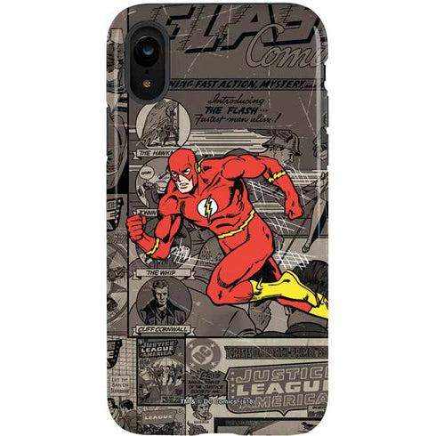 DC Comics The Flash Vintage Action pose pattern iPhone XR Pro Case