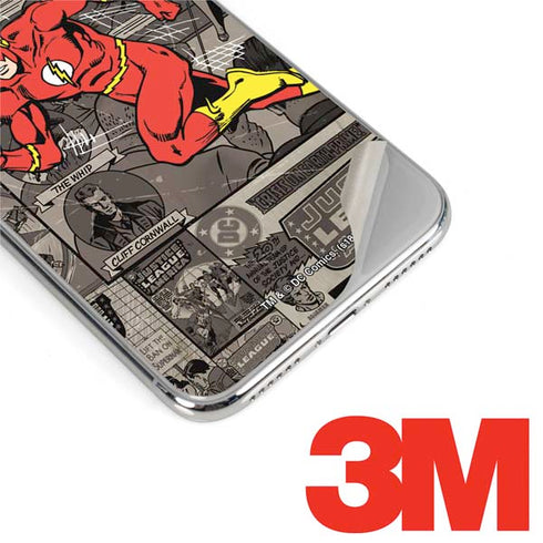 DC Comics The Flash Vintage Action pose pattern iPhone XR Skin