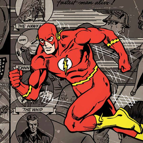 DC Comics The Flash Vintage Action pose pattern iPhone XR Skin