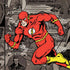 DC Comics The Flash Vintage Action pose pattern iPhone XR Skin