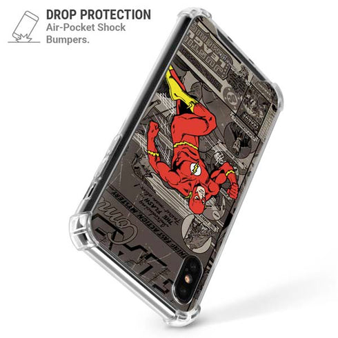 DC Comics Flash Mixed Media iPhone XS Max Clear Case