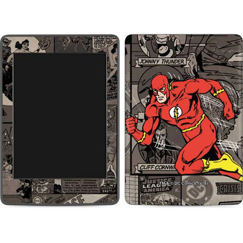 DC Comics The Flash Vintage Action pose pattern Amazon Kindle Skin