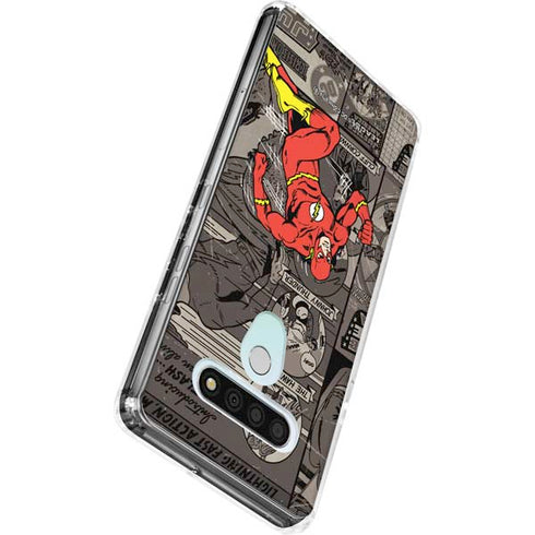 DC Comics Flash Mixed Media LG Stylo 6 Clear Case