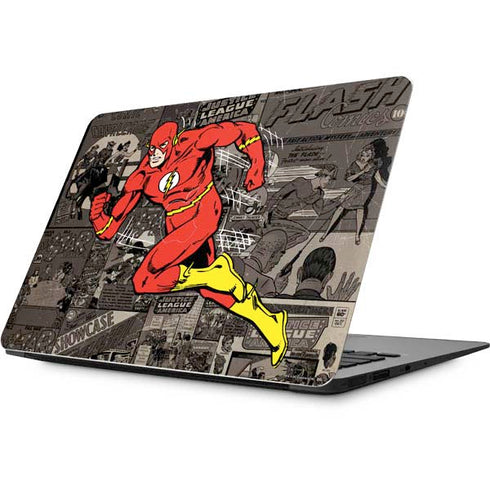 DC Comics The Flash Vintage Action pose pattern Apple MacBook Skin
