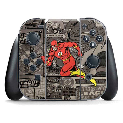 DC Comics Flash Mixed Media Nintendo Switch (2017-2021) Joy-Con Controller Skin
