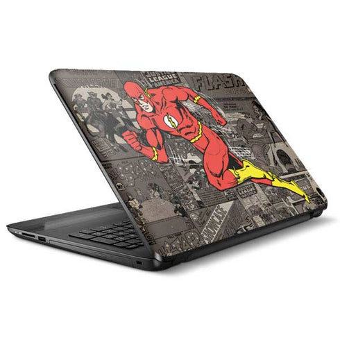 DC Comics The Flash Vintage Action pose pattern HP Notebook Skin