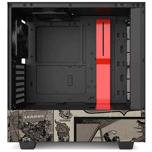 DC Comics The Flash Vintage Action pose pattern NZXT H510 Compact ATX Mid-Tower Case Skin