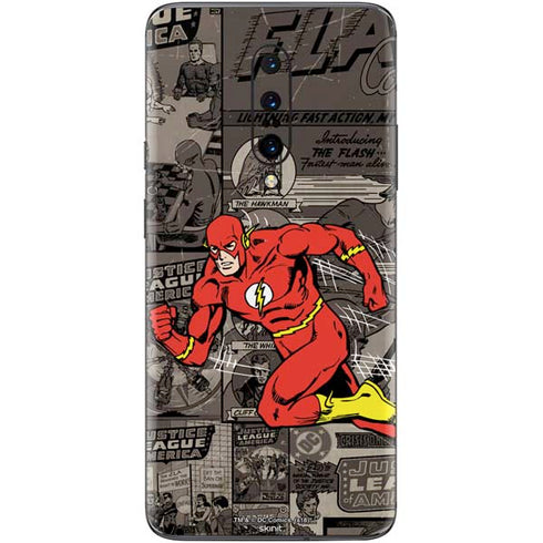 DC Comics The Flash Vintage Action pose pattern OnePlus 7 Pro Skin