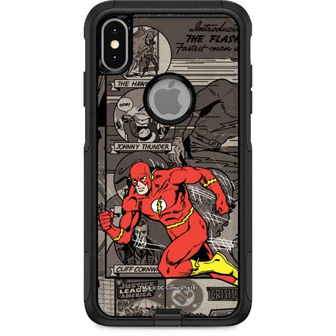 DC Comics The Flash Vintage Action pose pattern Otterbox Commuter iPhone Skin