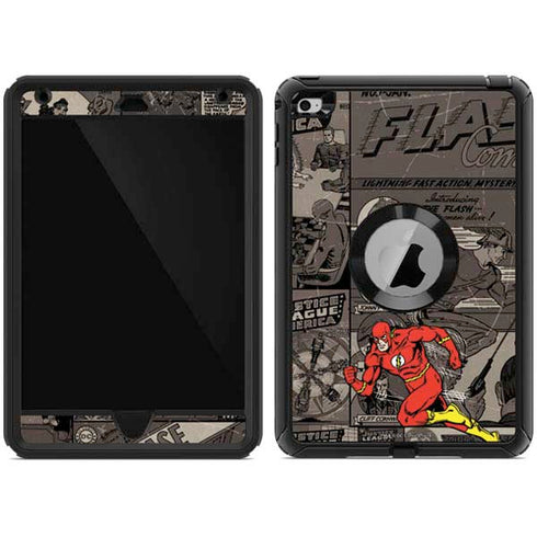 DC Comics The Flash Vintage Action pose pattern Otterbox Defender iPad Skin