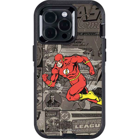 DC Comics Flash Mixed Media Otterbox Defender iPhone Skin