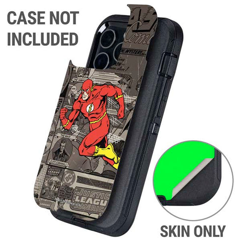DC Comics Flash Mixed Media Otterbox Defender iPhone Skin
