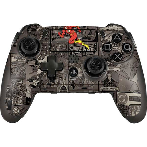 DC Comics The Flash Vintage Action pose pattern PlayStation Scuf Vantage 2 Controller Skin