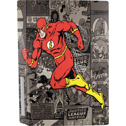 DC Comics The Flash Vintage Action pose pattern PS5 Bundle Skin